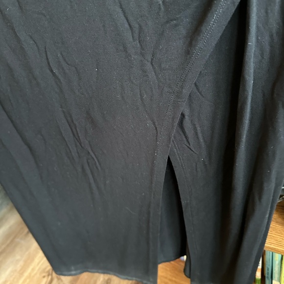 Boden Column Jersey Maxi Dress Black Elegant Size 16 - Picture 7 of 8